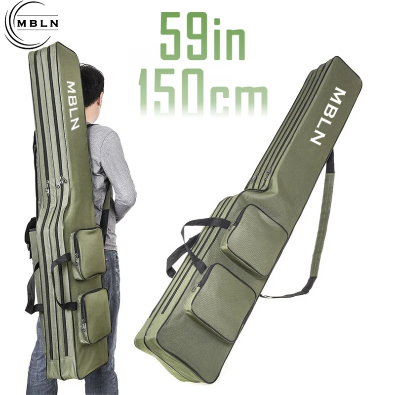 Fishing Equipment Brands - MBLN Brand,150cm/59in Foldable Fishing Rod Bag,Durable
