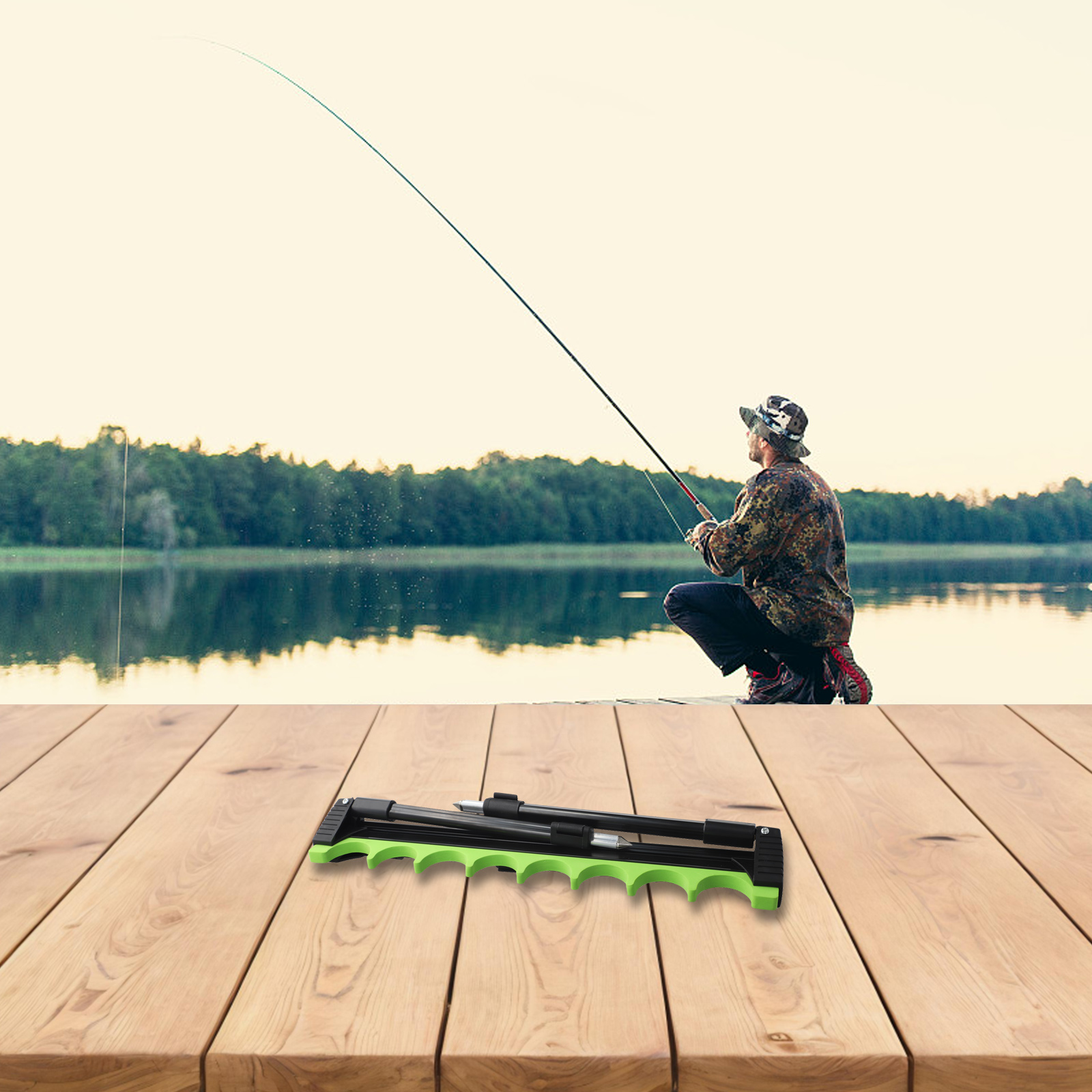 4 Leg 8 Rig Telescopic Fishing - Fishing Equipment Carp ulasan dan harga