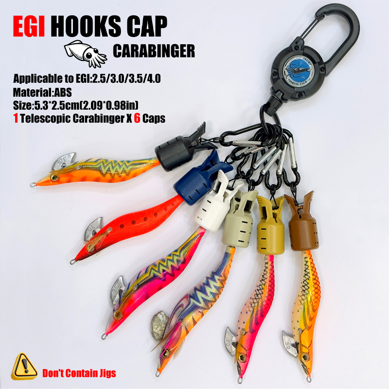 Squid Jig Hook Caps and Carabi - Fishing Equipment Carp ulasan dan harga