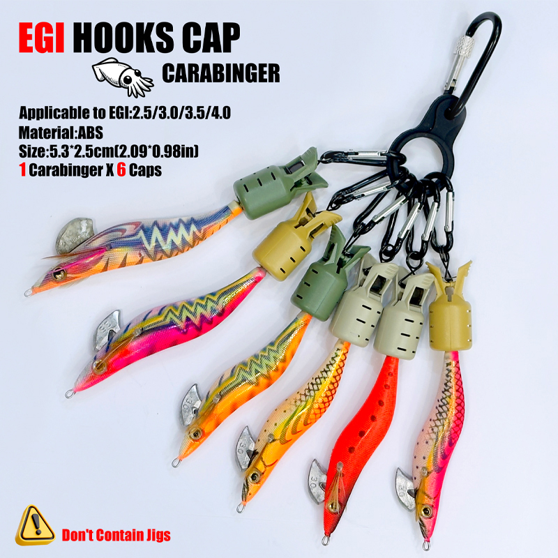 Squid Jig Hook Caps and Carabi - Fishing Equipment Carp ulasan dan harga