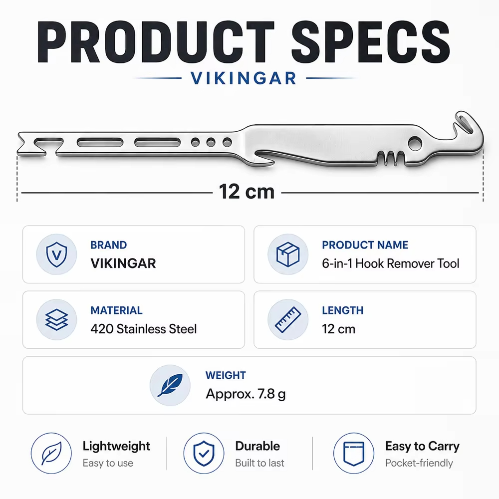 QAJTAO 4 Pieces 6-in-1 Stainle - Fishing Equipment Price ulasan dan harga